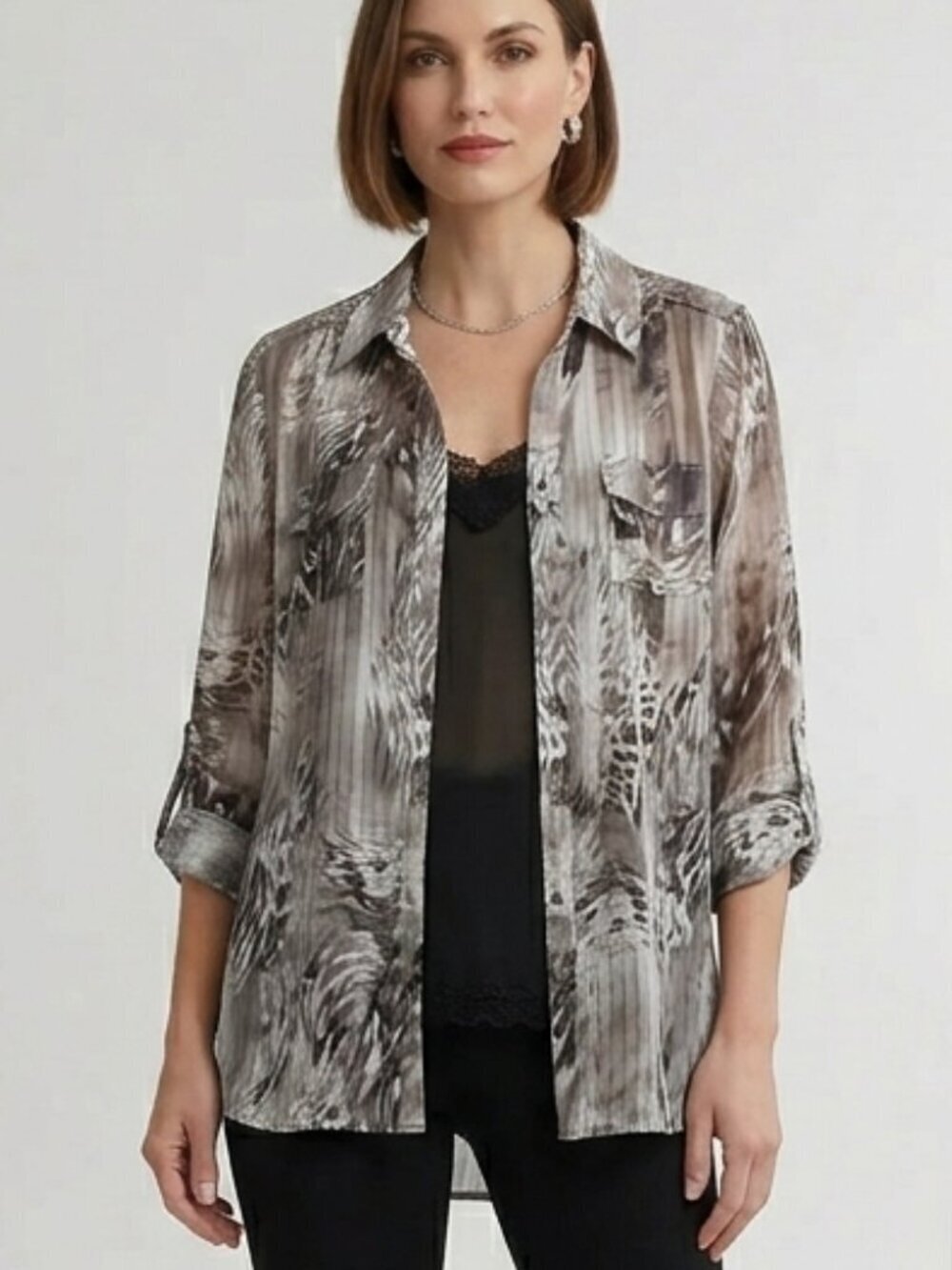 Dressbarn Animal Print Blouse